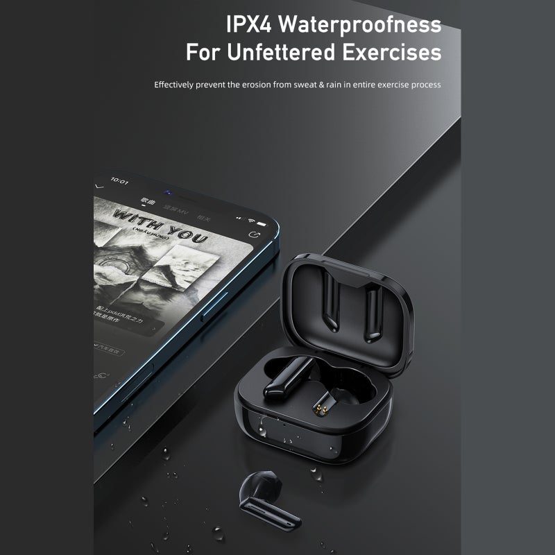 أوي سماعات أذن رياضية لاسلكية AWEI T36، سماعات بلوتوث داخل الأذن، صوت ستيريو محيطي، مقاومة للماء بمعيار IPX4، تحكم باللمس، عمر بطارية طويل - Image 2